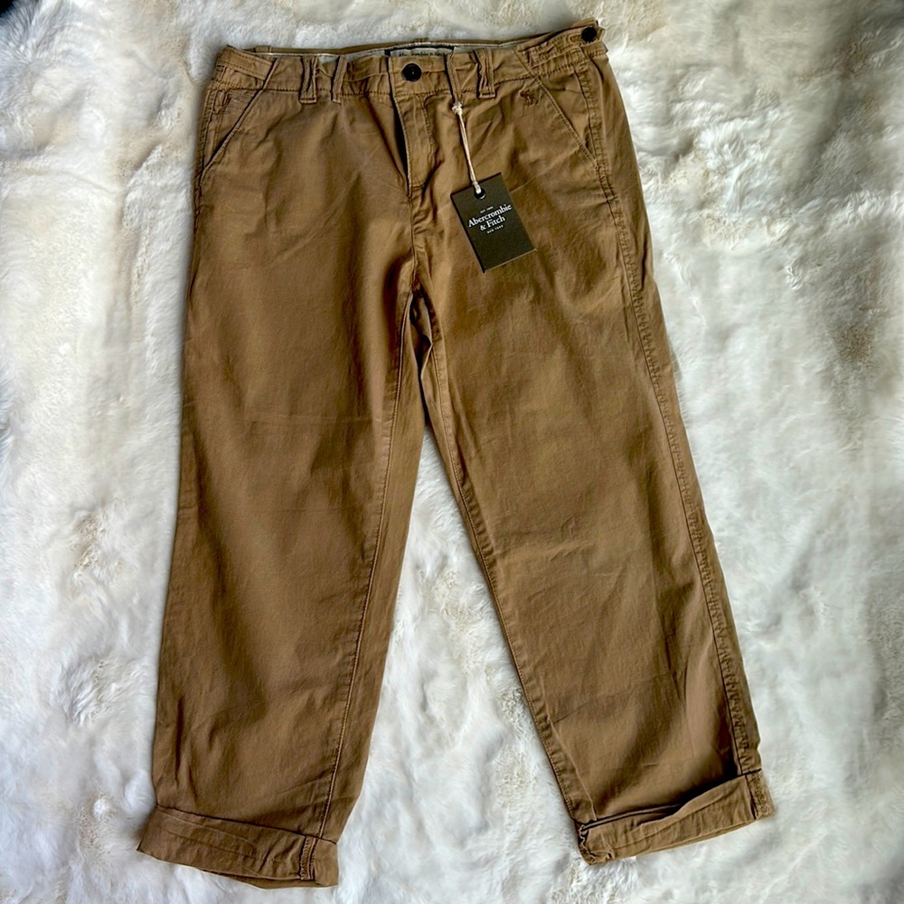Abercrombie & Fitch The Boyfriend Crop stretch size 2